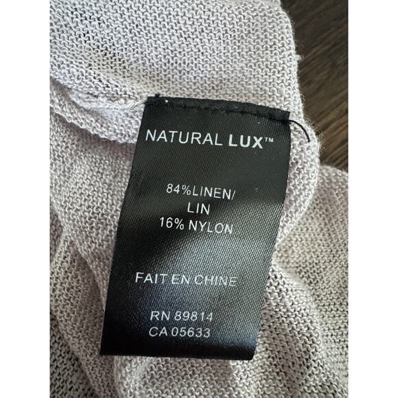 Lagenlook Sweater Tunic Womens OS S/M Pastel Purple Linen Drape Stella Carakasi - Picture 5 of 11